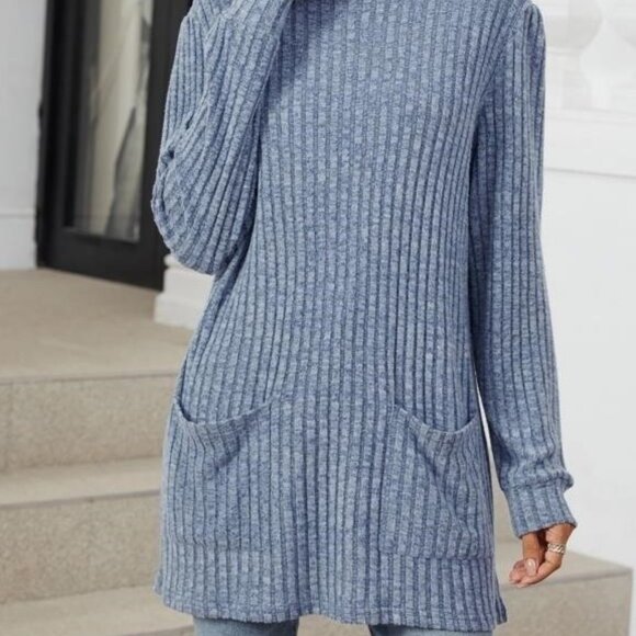 Women Sweaters Casual Turtleneck Long Sleeve Pullover Stylish for Fall Winter - Picture 2 of 5